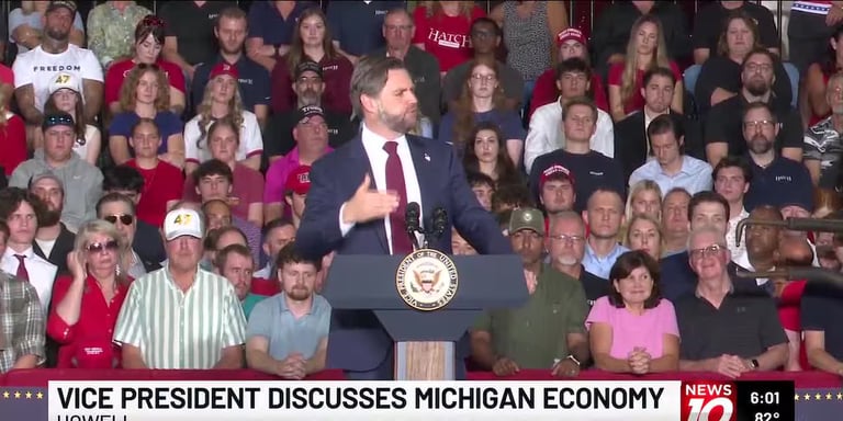VP Vance Visits Michigan: Offers National Guard to Detroit Amid Crime Debate, Highlights Economic Revival Efforts