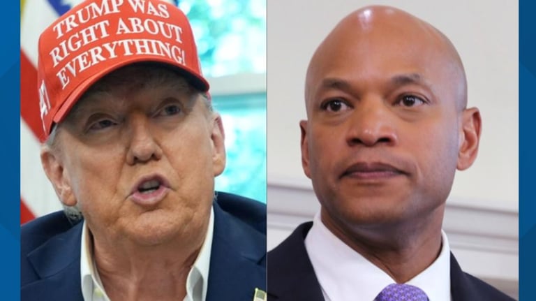 Trump Blames MD Governor for Massive Potomac Sewage Spill, Calls for Federal Action Amid Political Tensions