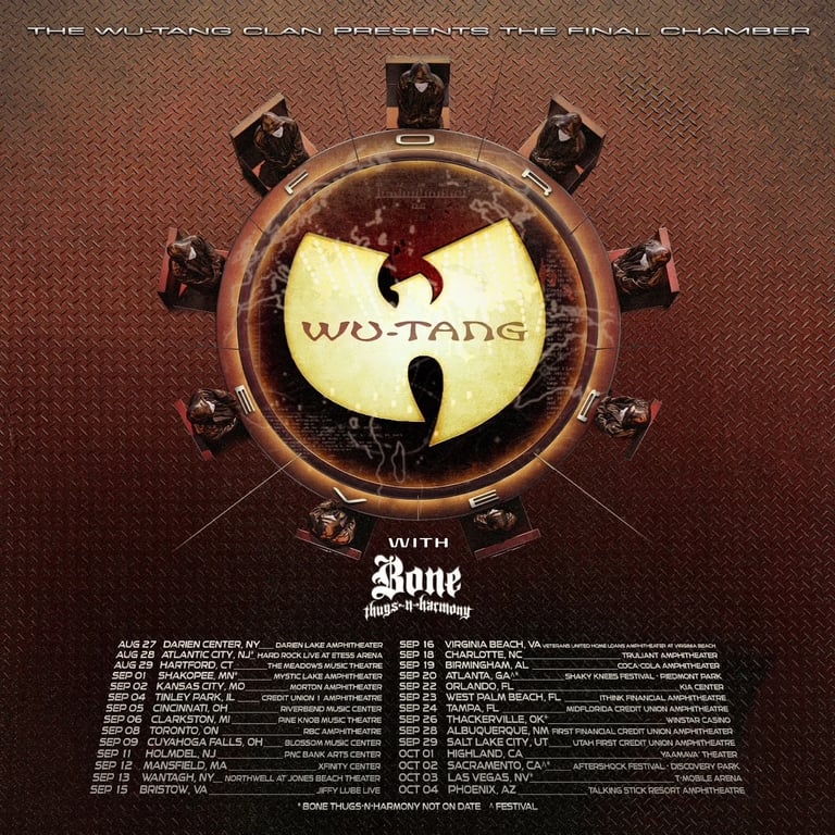 Wu-Tang Clan & Bone Thugs-N-Harmony Announce 'Final Chamber' Tour for 2026