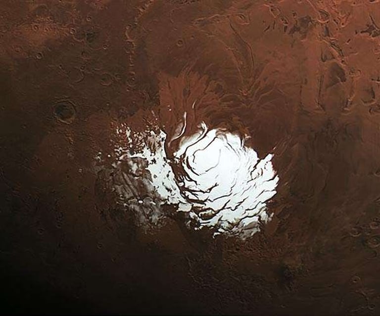 Mars' Ancient Rivers: Carbon Dioxide, Not Climate, Melted Polar Ice for Flowing Water