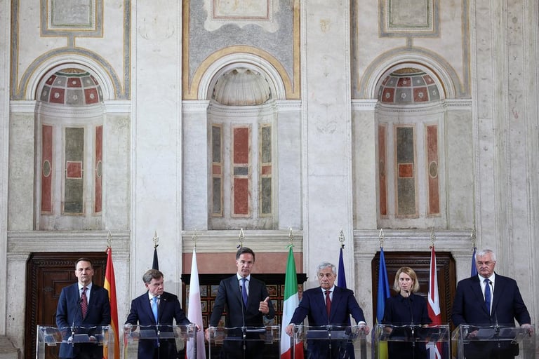 European Leaders Unite in Rome: New Sanctions on Russia, Military Support for Ukraine