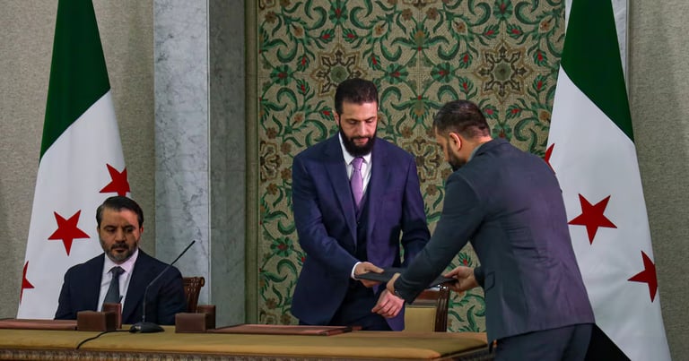 Syria Enters New Era: Interim President Al-Sharaa Launches 5-Year Transition, Drafts New Constitution