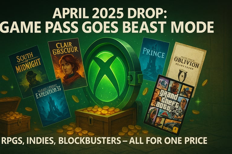 Xbox Game Pass April 2025: GTA V, Oblivion Remastered, and More Hit the Lineup