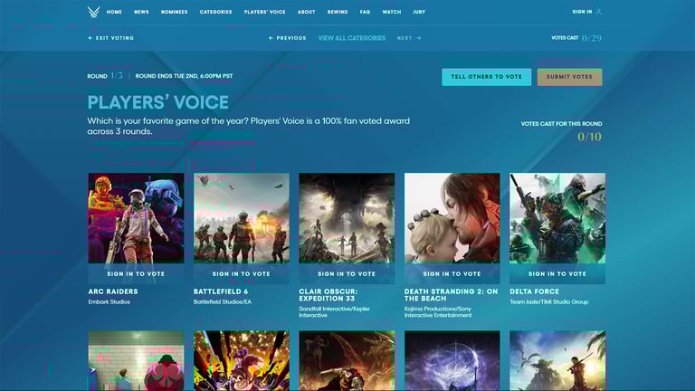 Game Awards 2025: Players' Voice Voting Heats Up Amid Controversy and Fan Debates