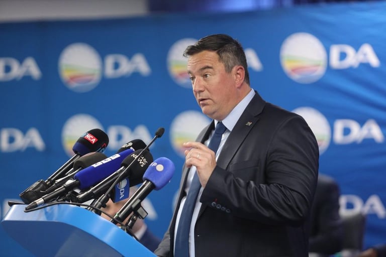 John Steenhuisen Steps Down as DA Leader Amid Internal Tensions, Focuses on Agriculture Crisis