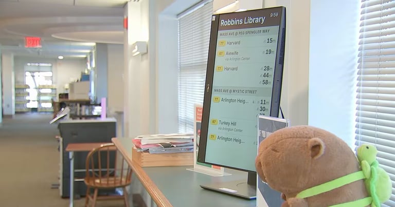 Real-Time Bus Data Revolutionizes Libraries: Teens Engage with Live Transit Updates on Digital Screens
