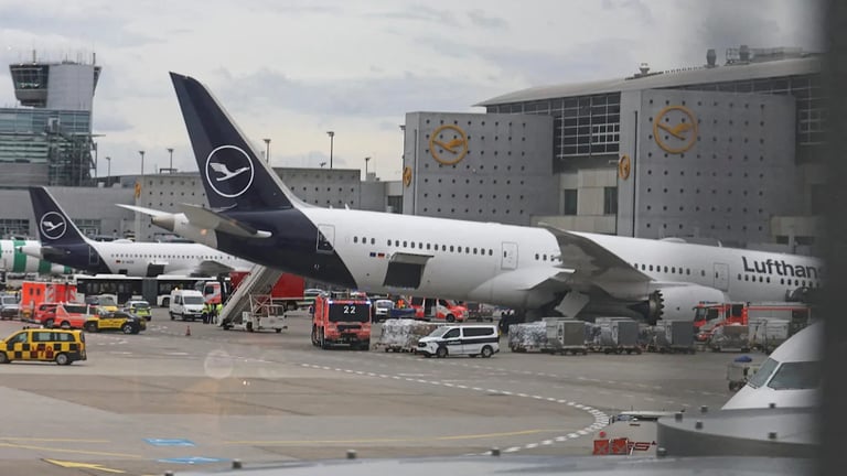 Lufthansa Dreamliner Nose Gear Collapse at Frankfurt Injures Staff, Investigation Underway