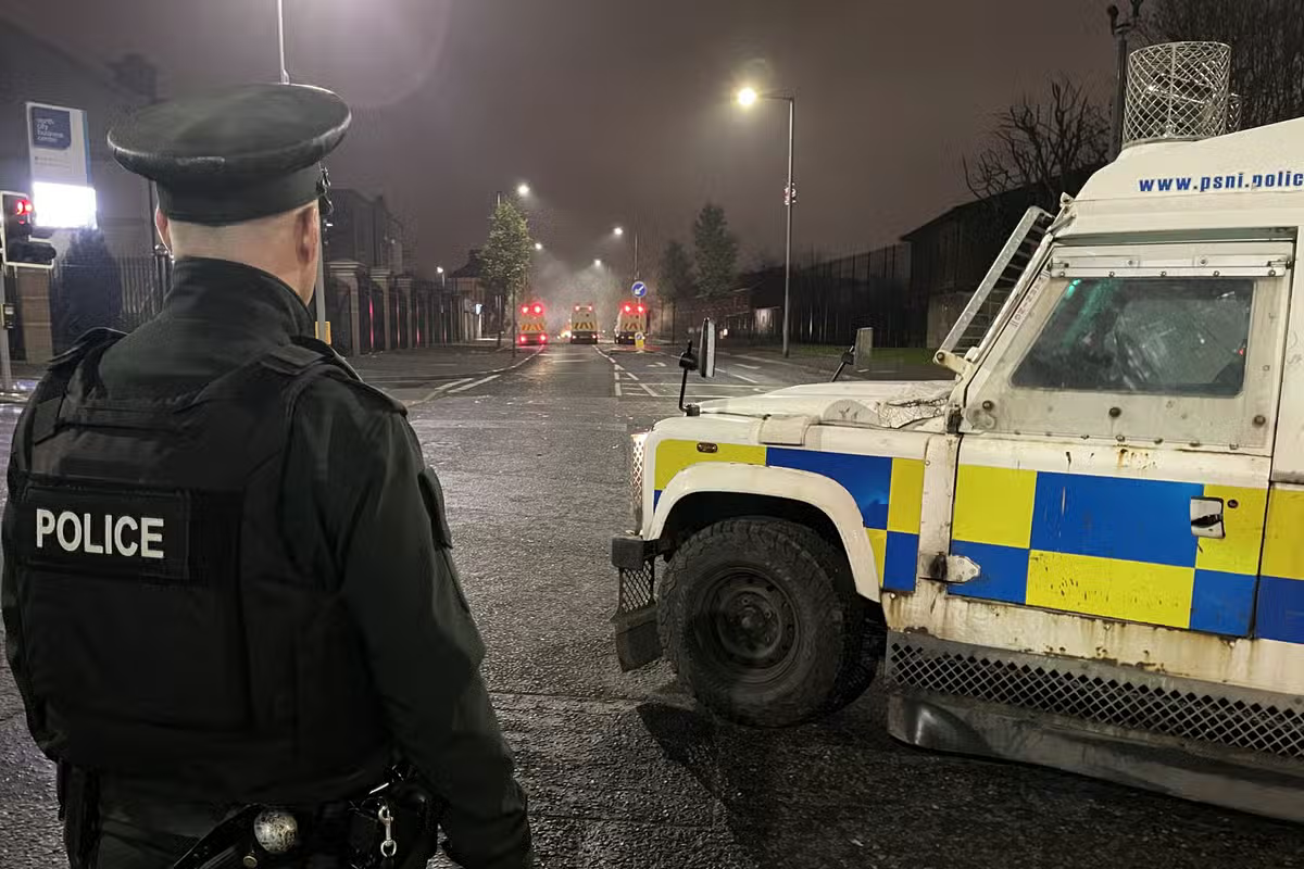 Police injured as petrol bombs and fireworks thrown during disorder in Derry