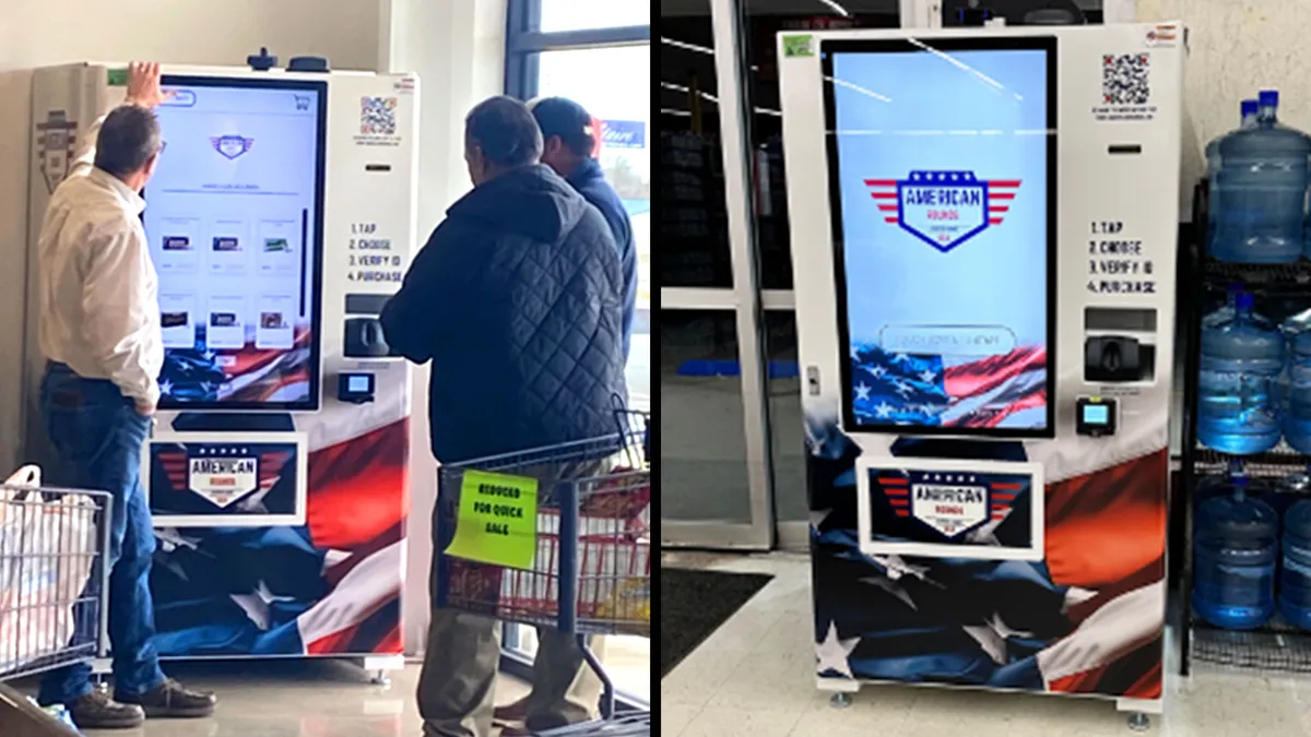 Vending machines for ammunition have hit grocery stores across the south