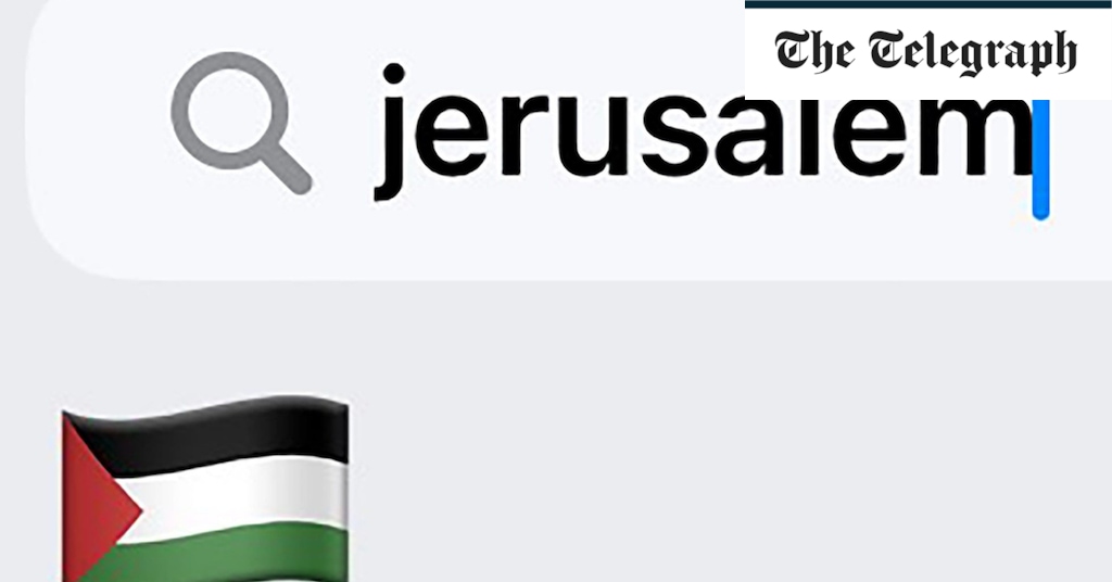 iPhone brings up Palestine flag when you type 'Jerusalem'