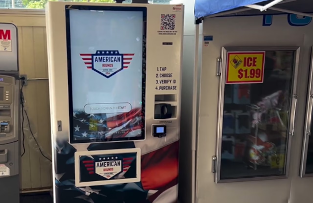 Bullets being sold through vending machines at grocery stores