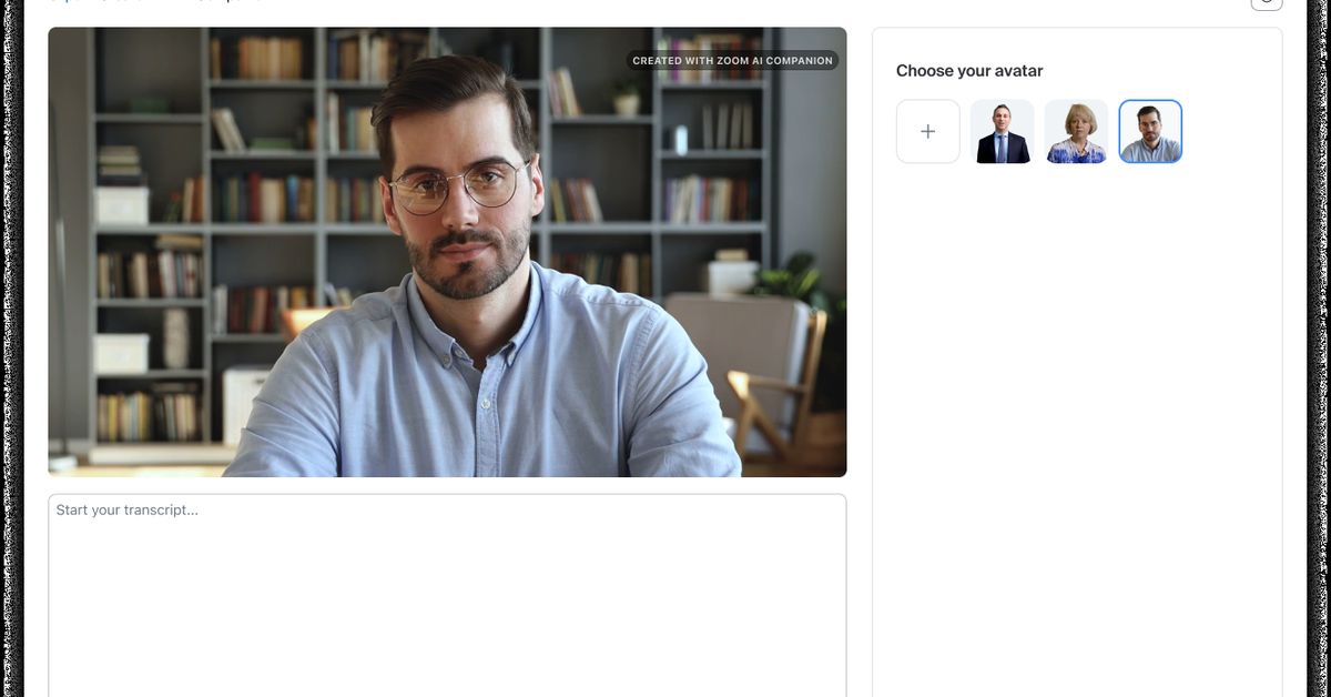 Zoom will let AI avatars talk to your team for you