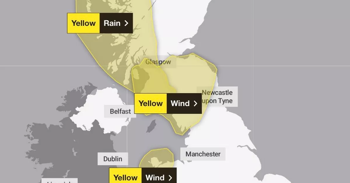 Met Office issues 22-hour warnings across 7 regions - full list of areas hit