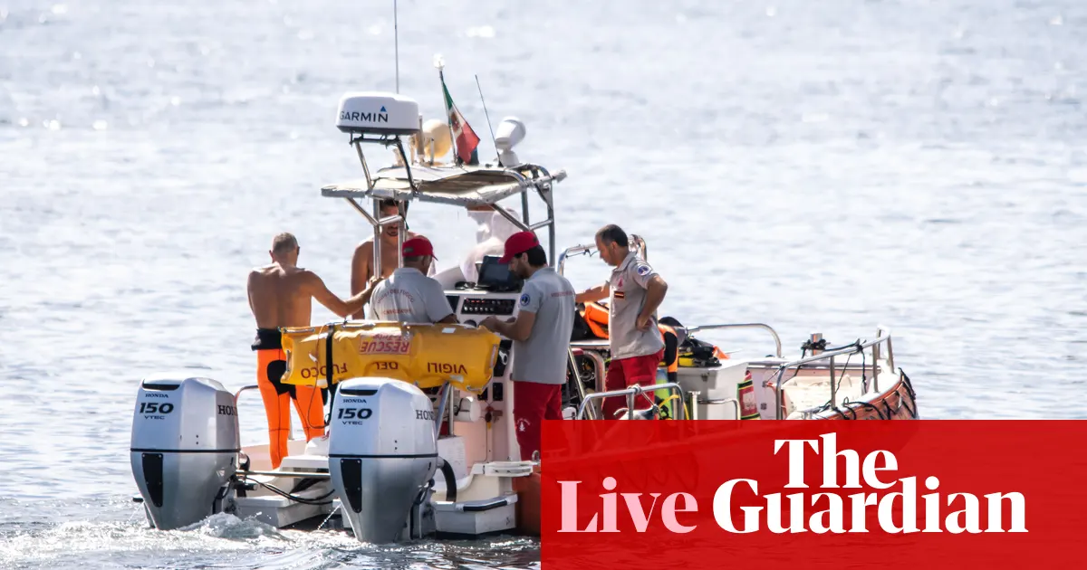 Mike Lynch yacht latest: fifth body recovered from Bayesian by Italian search teams