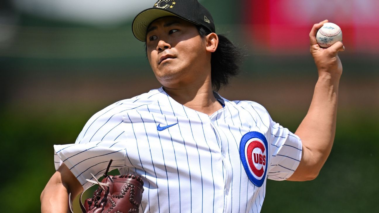 Rookie Shota Imanaga lowers ERA to 0.84 as Chicago Cubs win - ESPN