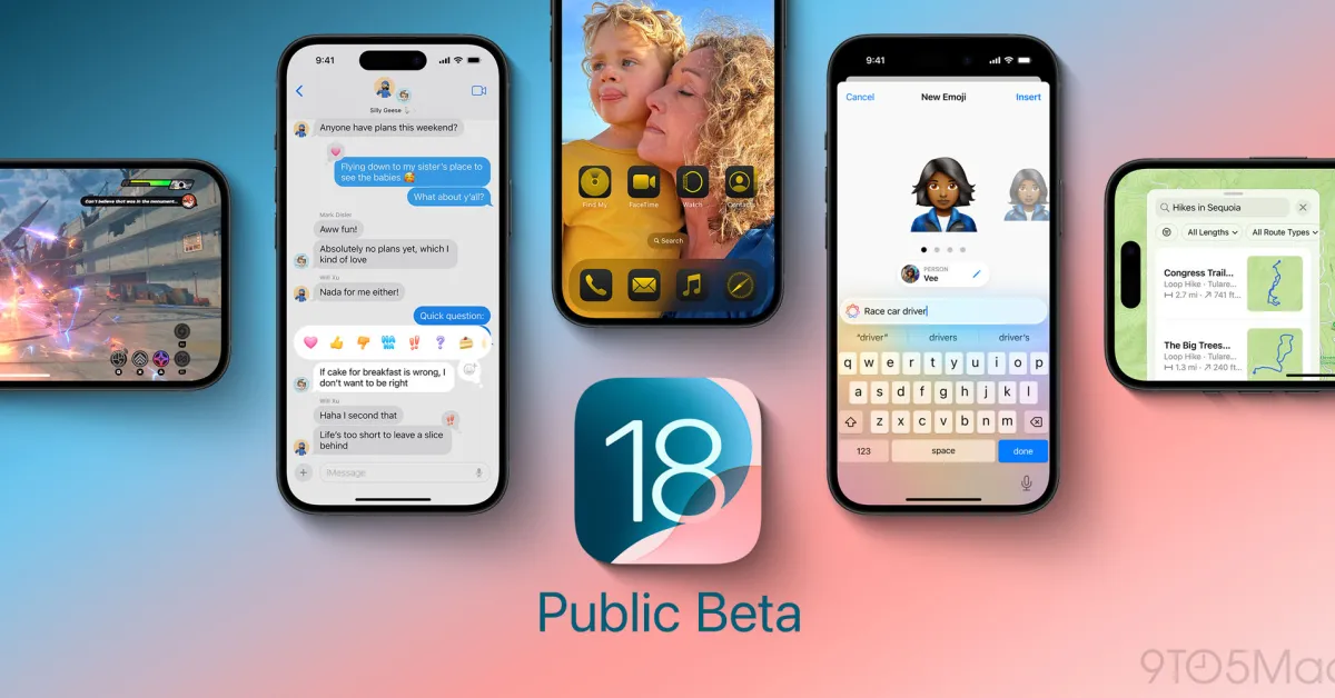 iOS 18 public beta 5 and more available ahead of September launch - 9to5Mac