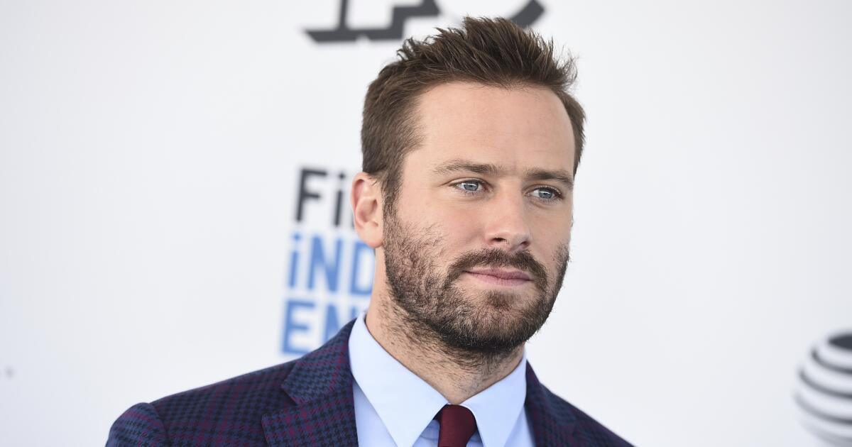 Armie Hammer laughs off 'bizarre' cannibalism allegations - Los Angeles Times
