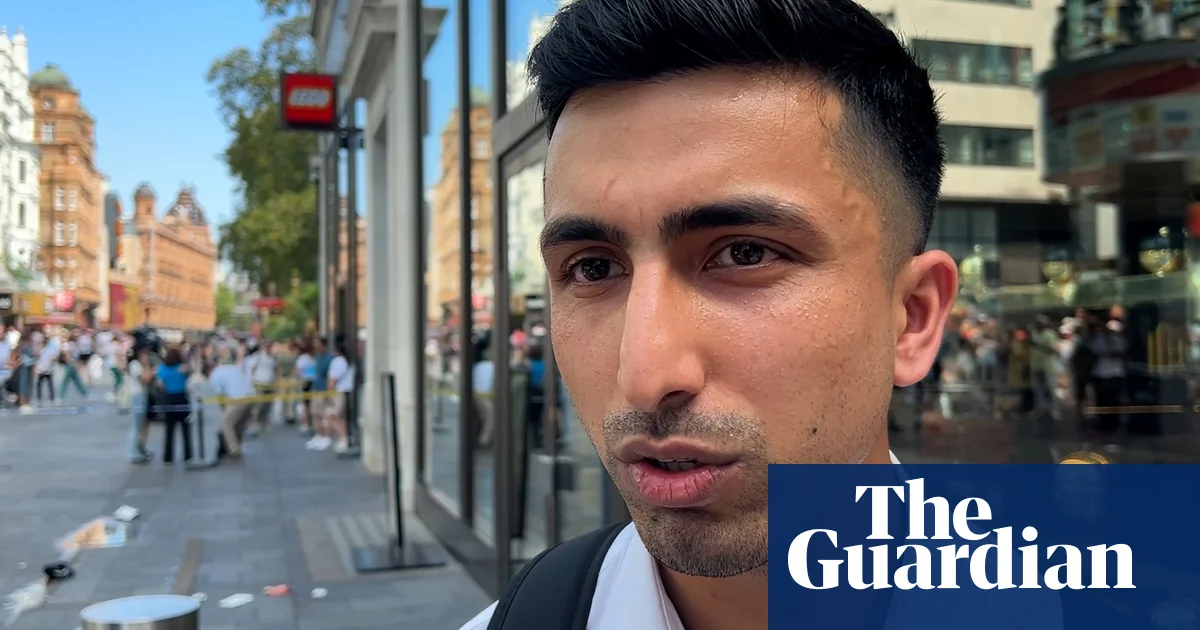 Security guard describes moment he tackled Leicester Square attacker – video