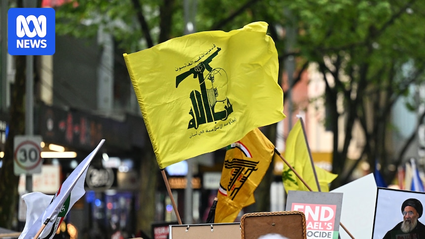 Hezbollah flags at protests shape as test of new hate-symbol laws