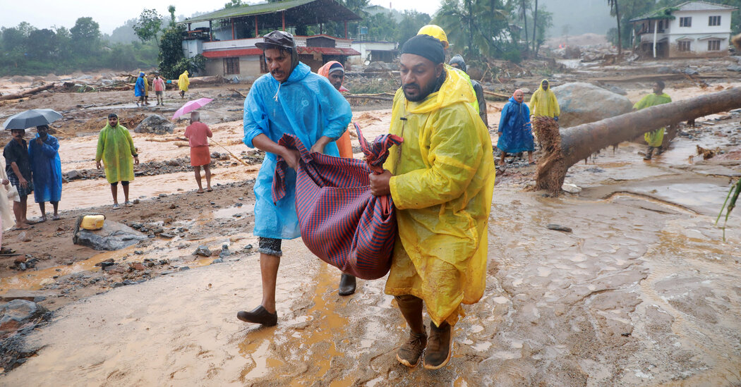 Landslides Hit Kerala in India, Killing at Least 23