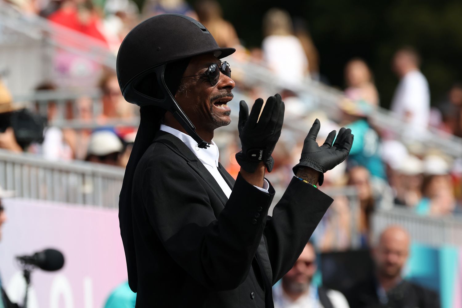 Snoop Dogg Drops Dressage Freestyle for Martha Stewart While Watching a Horse Named Gin & Juice Compete at Paris Olympics