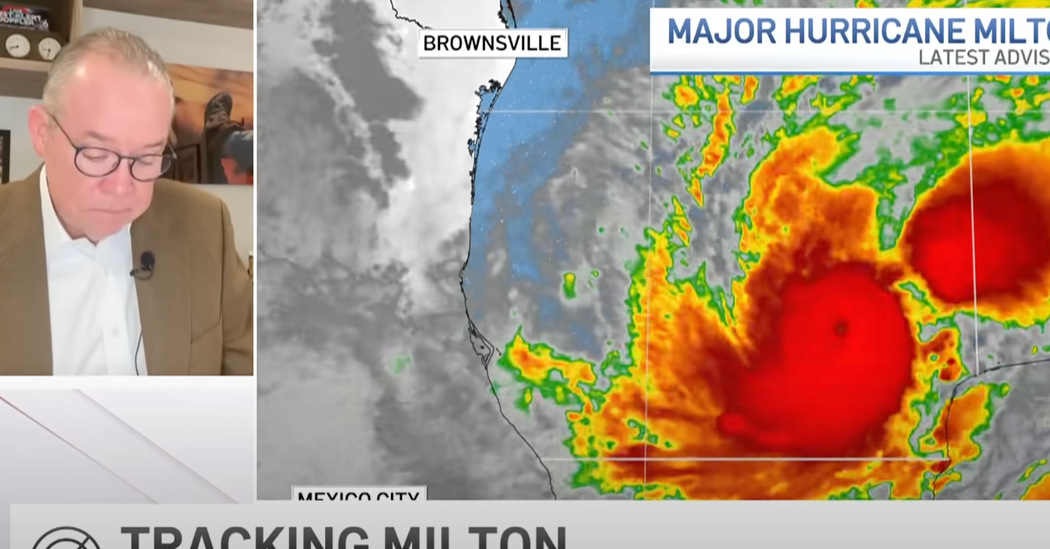 Florida TV Meteorologist Chokes Up on Air While Covering Hurricane Milton