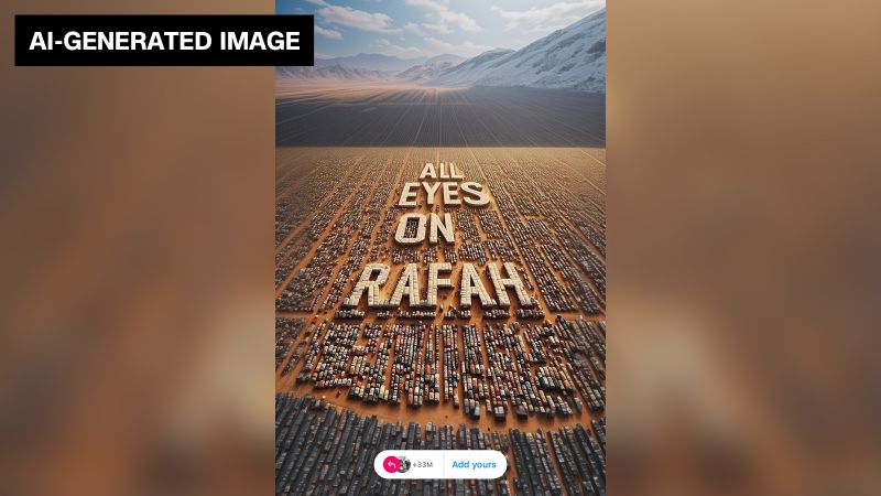 How a likely AI-generated image of Gaza took over the internet