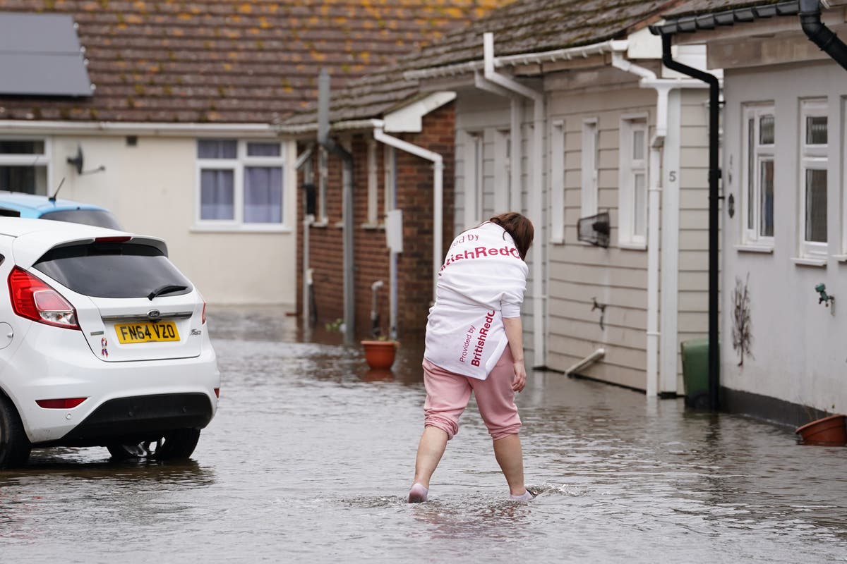 Flooding hits West Sussex after river bursts its banks during Storm Kathleen