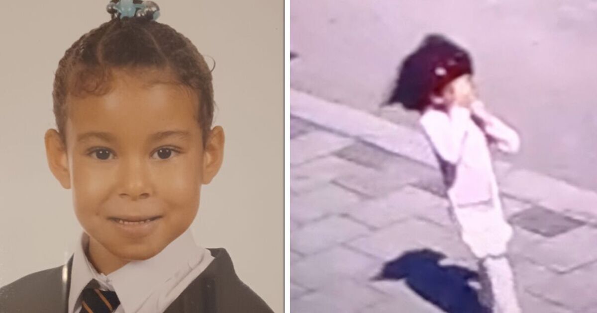 Urgent appeal as CCTV shows missing girl, six, spotted walking alone in pink pyjamas