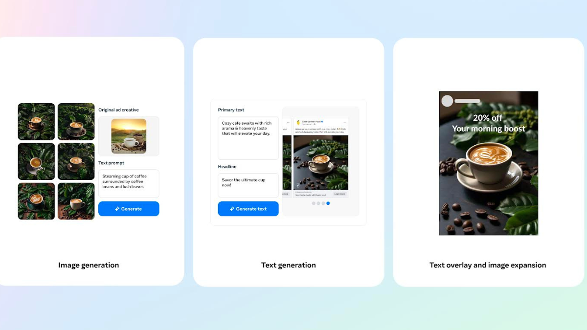 Meta introduces enhanced AI features for advertisers, including full image and text generation capabilities