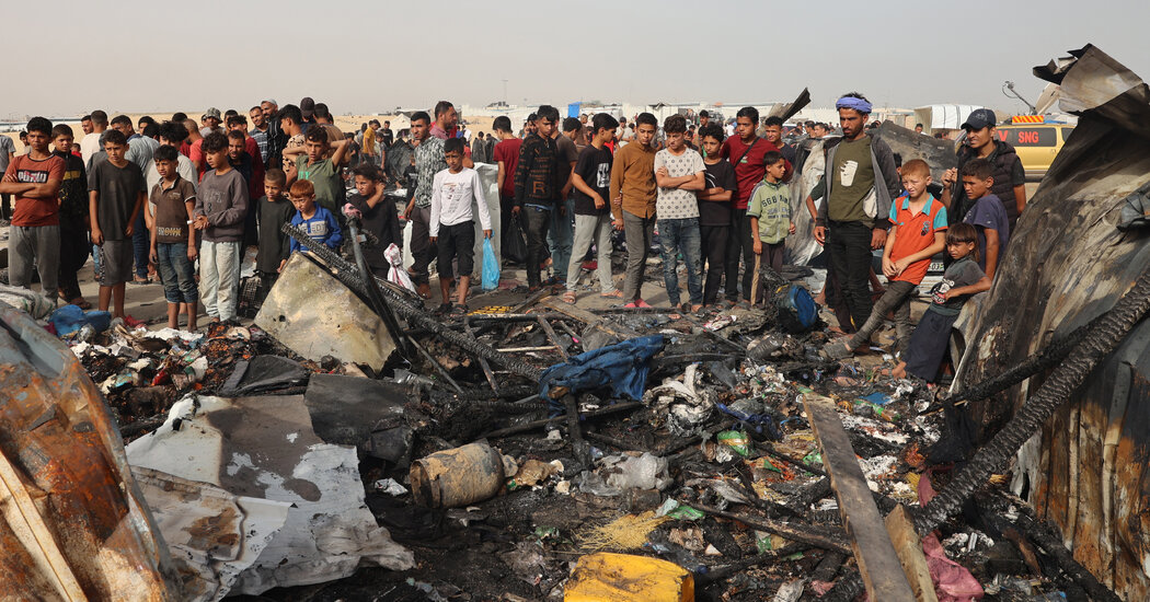 Israeli Airstrike Kills Dozens in Tent Camp in Rafah, Gazan Officials Say