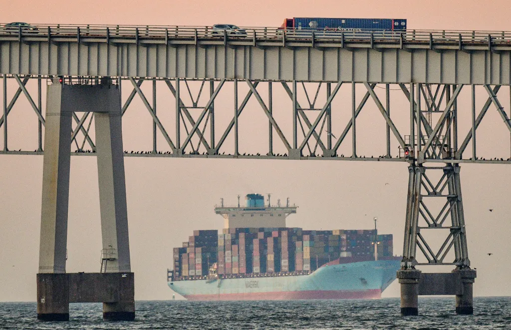 Chesapeake Bay Bridge, Key Bridge among leaders for large ship traffic, Hopkins study shows