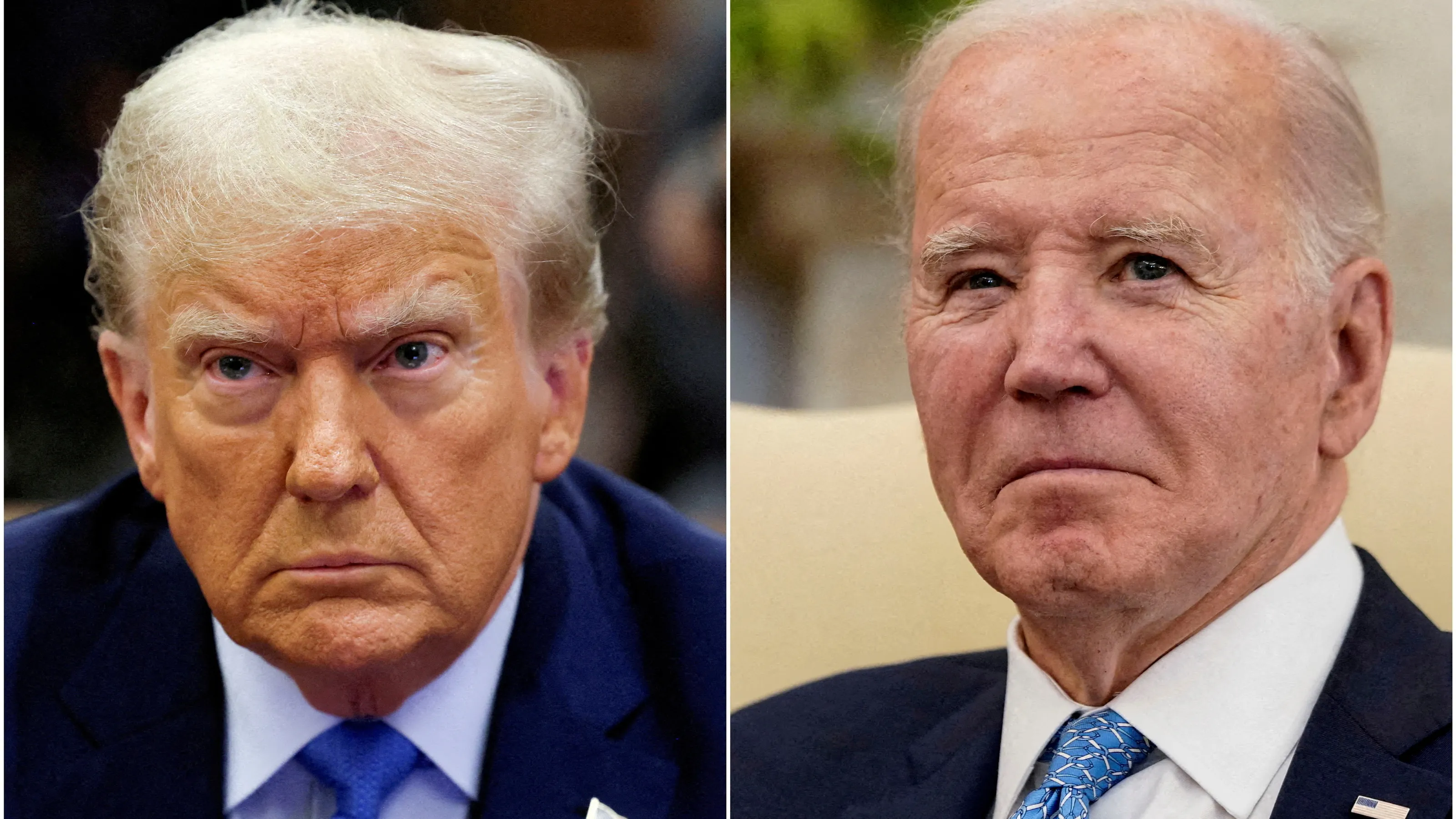 Joe Biden slightly trails Donald Trump in new 2024 poll, falling behind on economy, border