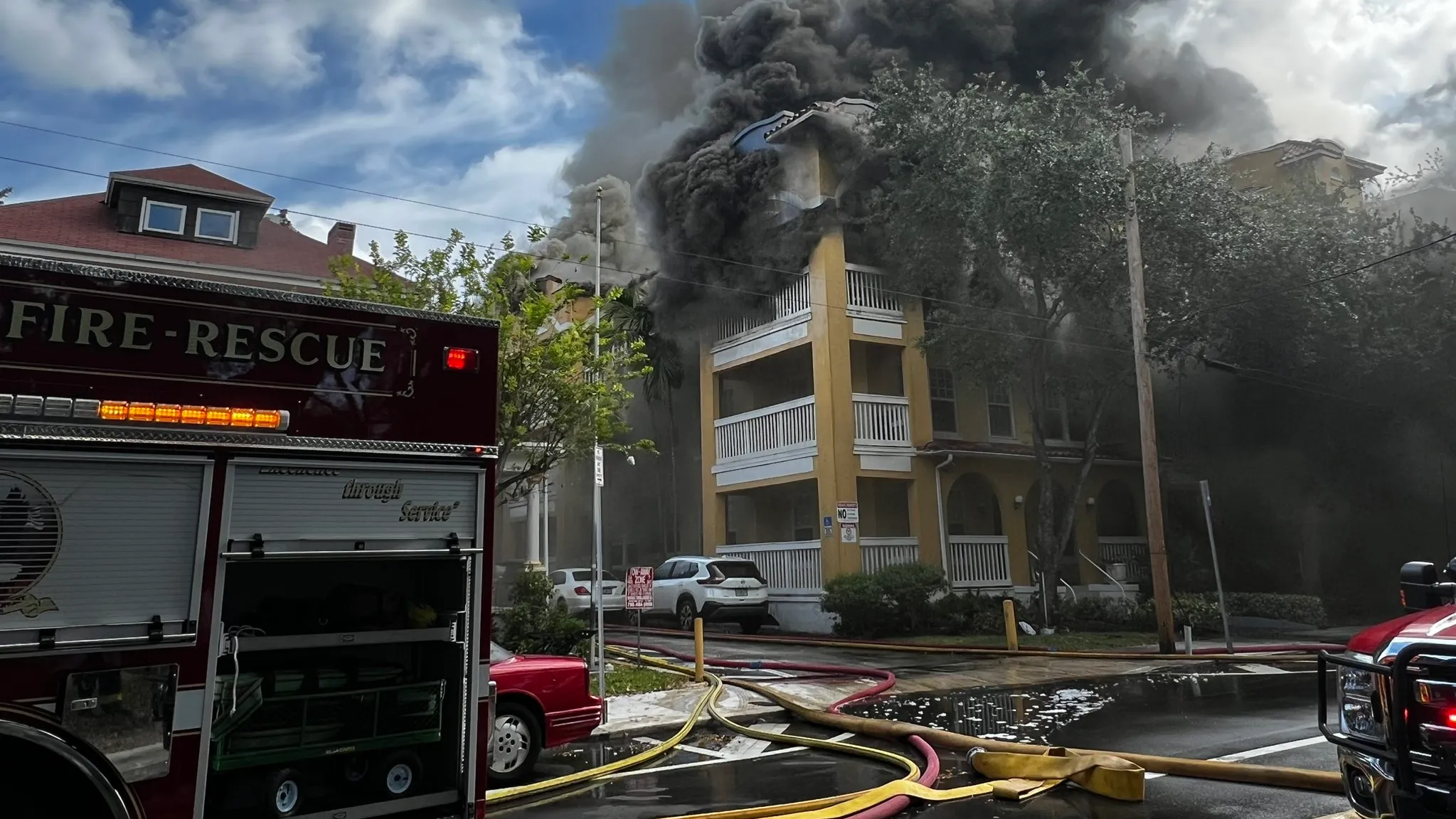 Miami building fire: Man found shot, firefighters rescue residents amid massive blaze
