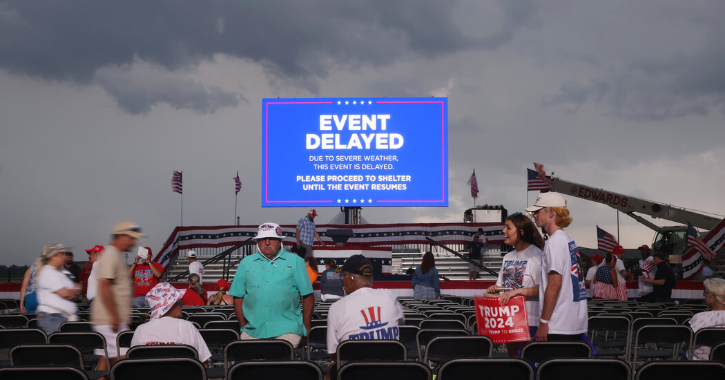 Trump Rally in North Carolina Is Canceled for Storms