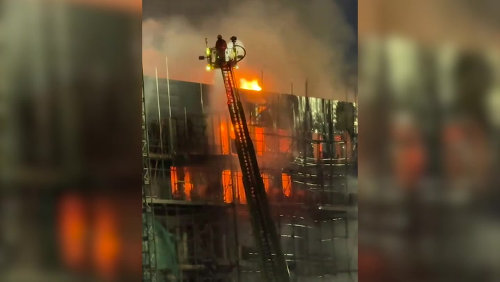 Watch: London high-rise engulfed in fire as more than 200 firefighters tackle Dagenham blaze