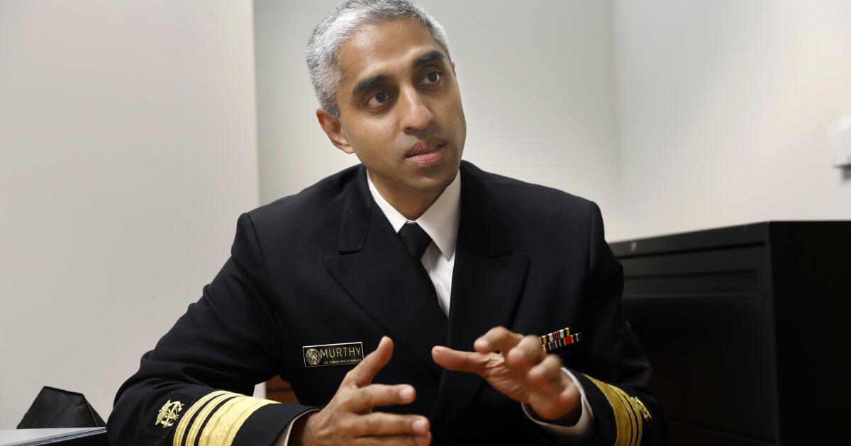 Surgeon general was told by mom to avoid politics, but he jumped in - Los Angeles Times