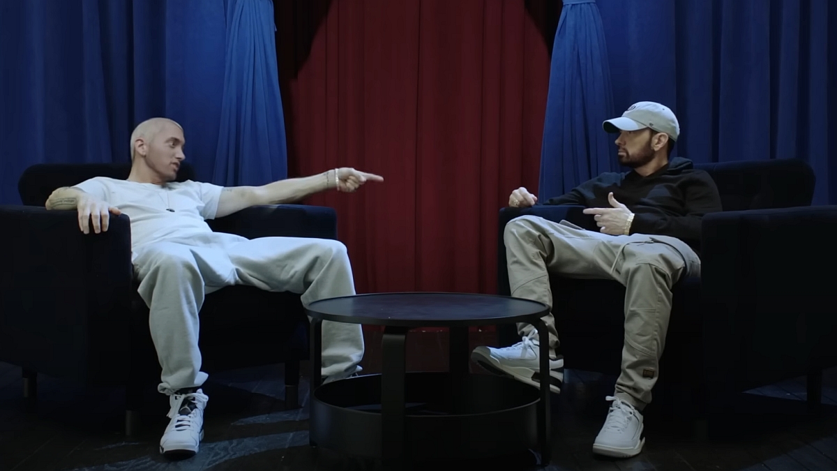 Eminem Confronted by AI Slim Shady in Surreal Interview: Watch