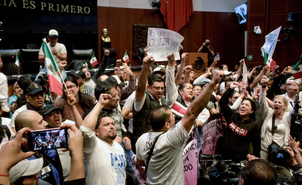 Protesters Storm Mexico’s Senate After Controversial Judicial Overhaul Is Passed