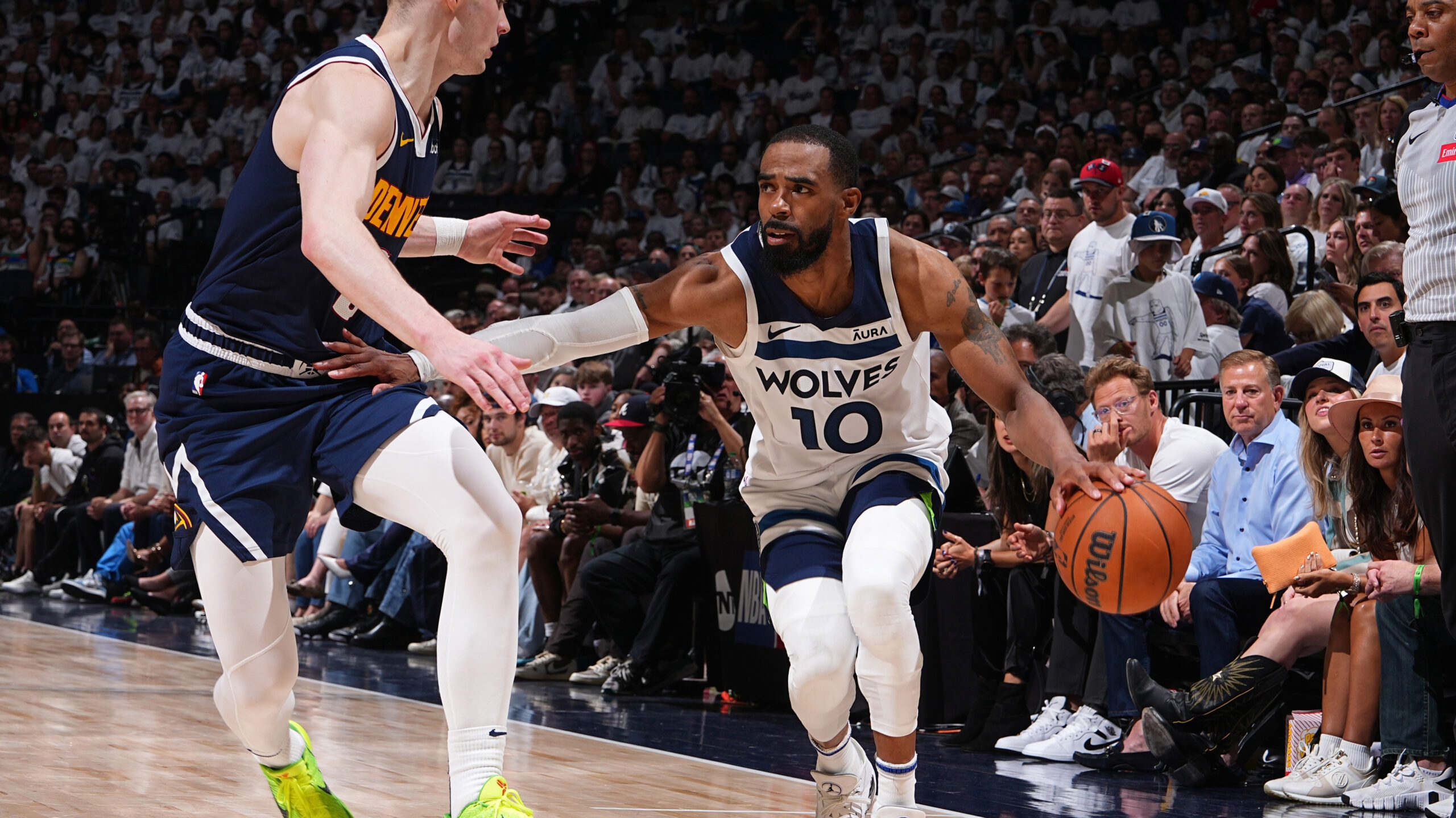 Timberwolves guard Mike Conley out for Game 5 against Denver with sore right Achilles