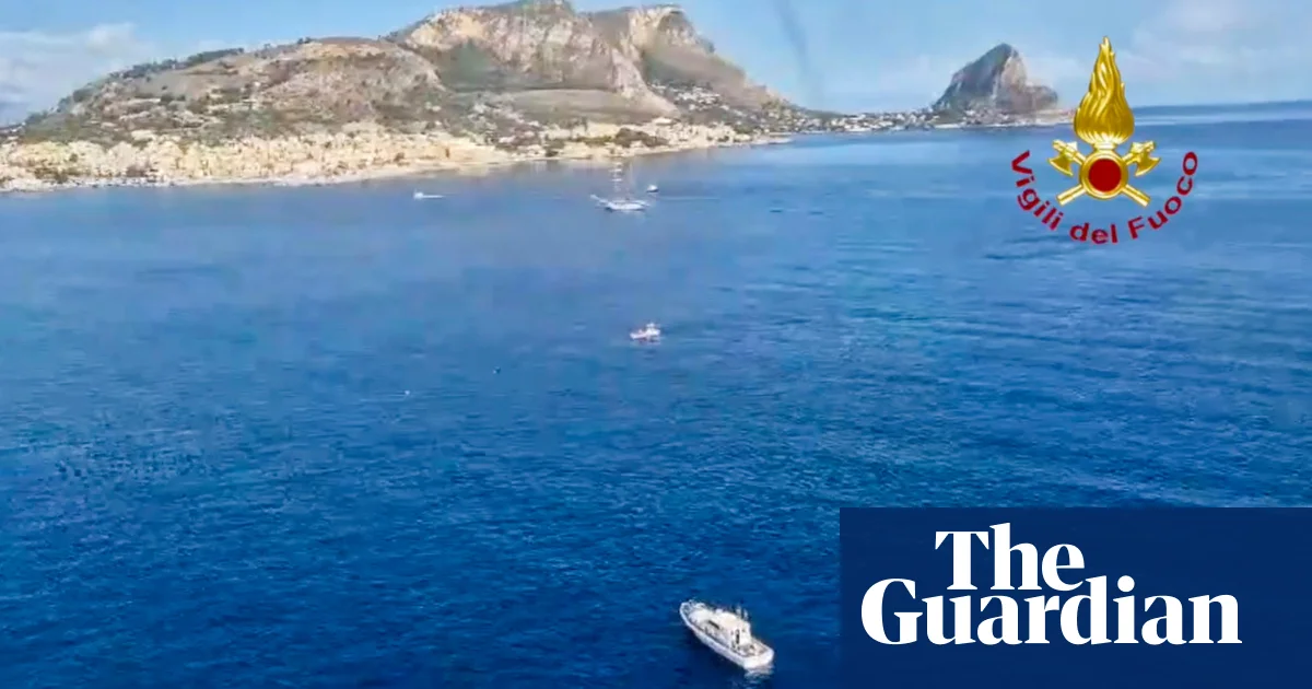 Britons and Americans among missing after yacht sinks off Sicily in storm