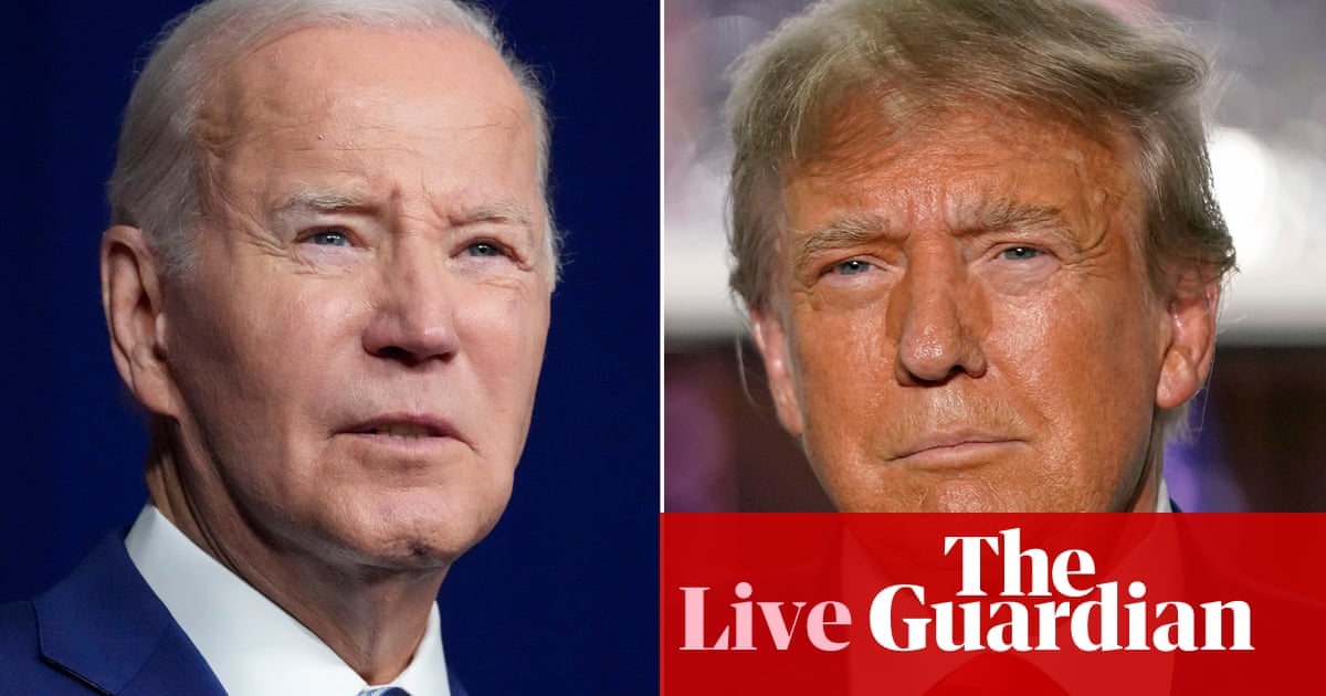 Biden and Trump head to US-Mexico border with immigration a top election issue – live