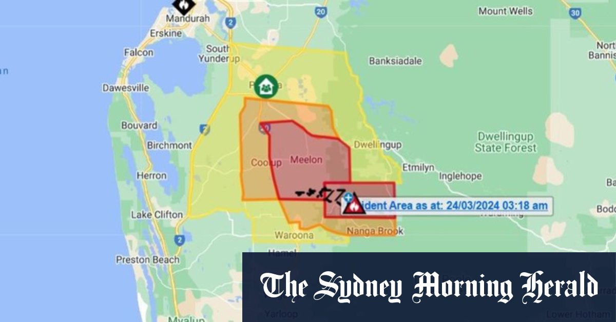 Emergency Warning: Bushfire Menaces Communities South of Perth, Arson Suspected